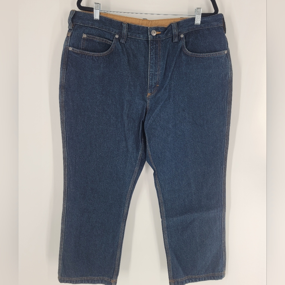 Duluth Trading‎ Jeans Straight Leg Relaxed Fit Men's Sz 38x28 Dark Wash